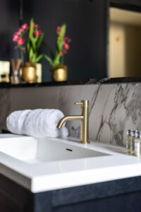 Bathroom sink in the Sky View Apartment